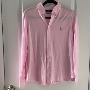 Pink Polo Oxford Knit